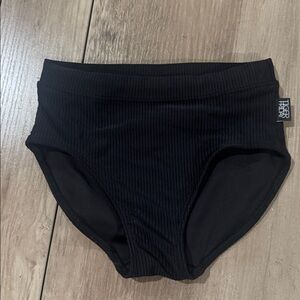 Tiger Friday NWOT Black Ribbed Dance Briefs
